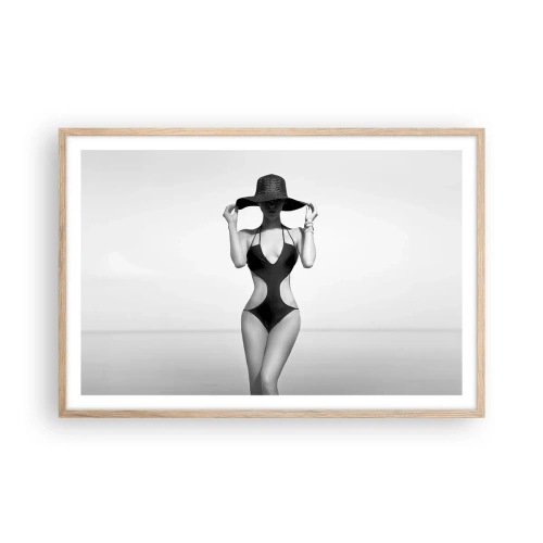 Een poster in een licht eiken lijst - Mijn naam is: Elegantie - 91x61 cm