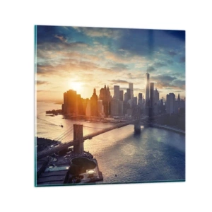 Schilderen op glas - Westers cultuurmonument - 50x50 cm