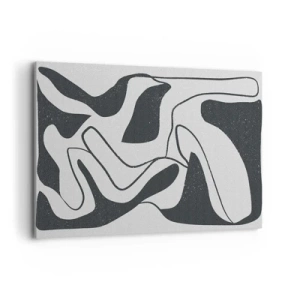 Schilderen op canvas - Abstract doolhofplezier - 100x70 cm