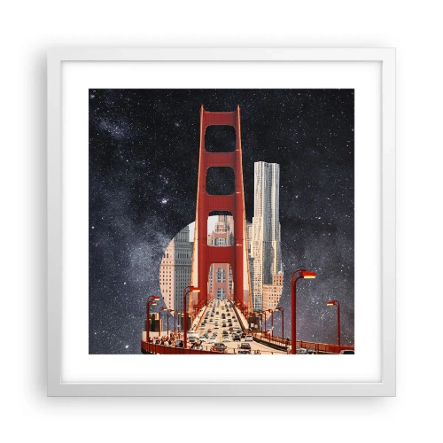 Poster in een witte lijst - Altijd in het centrum - 40x40 cm