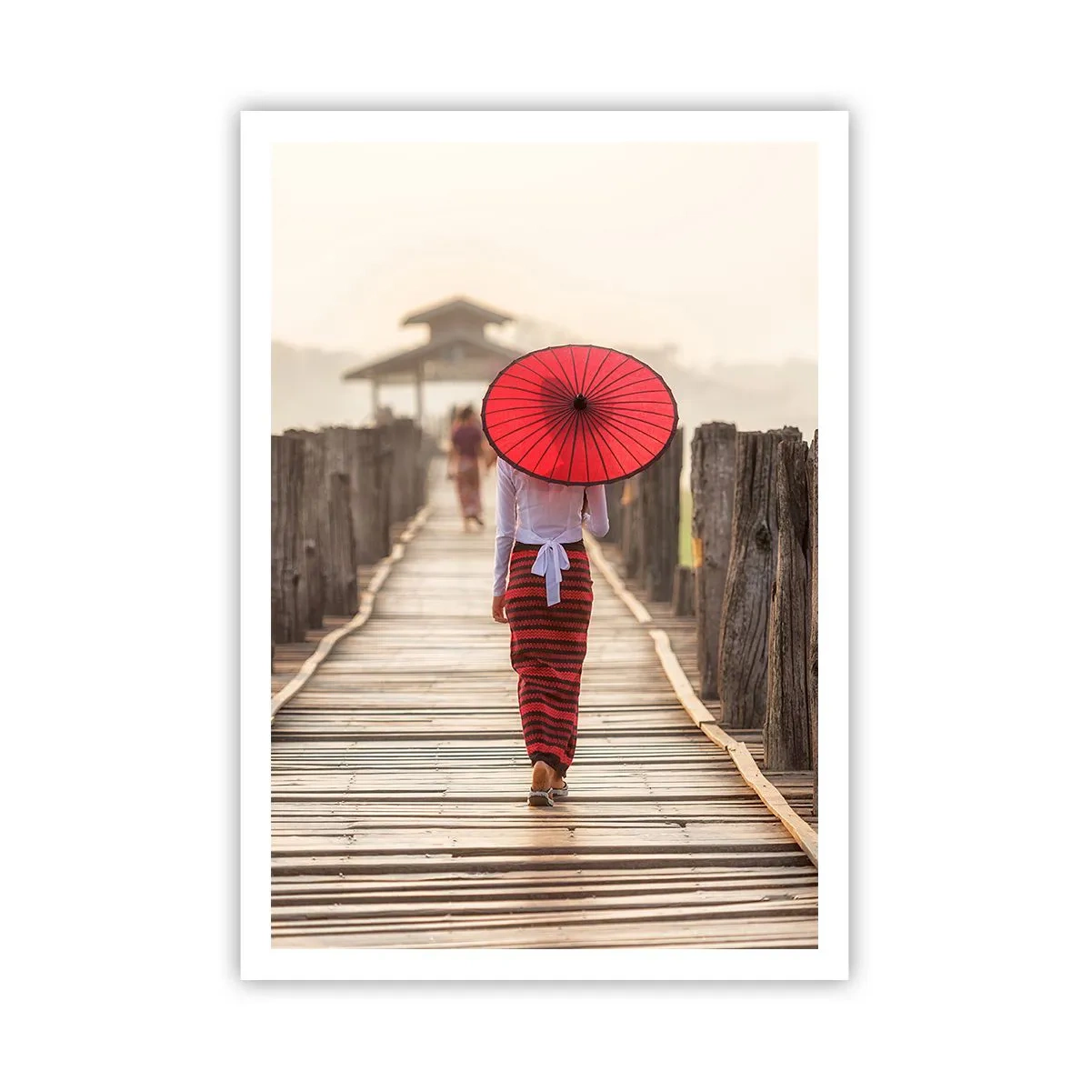 Poster - Op de oude brug - 70x100 cm