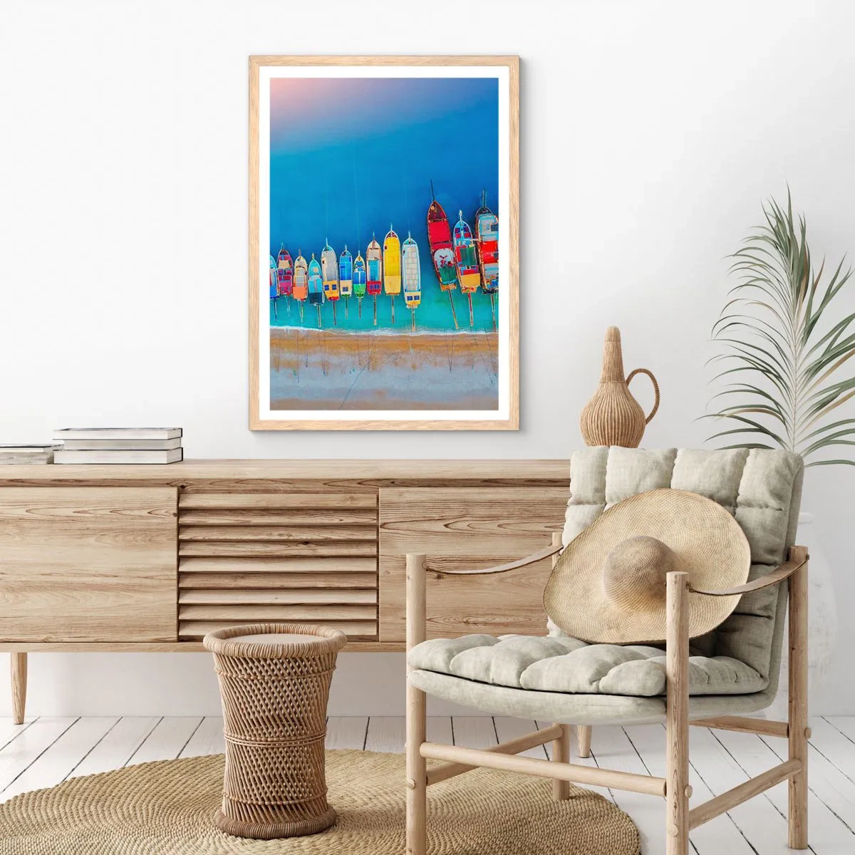 Een poster in een licht eiken lijst - Vanuit vogelperspectief - 30x40 cm