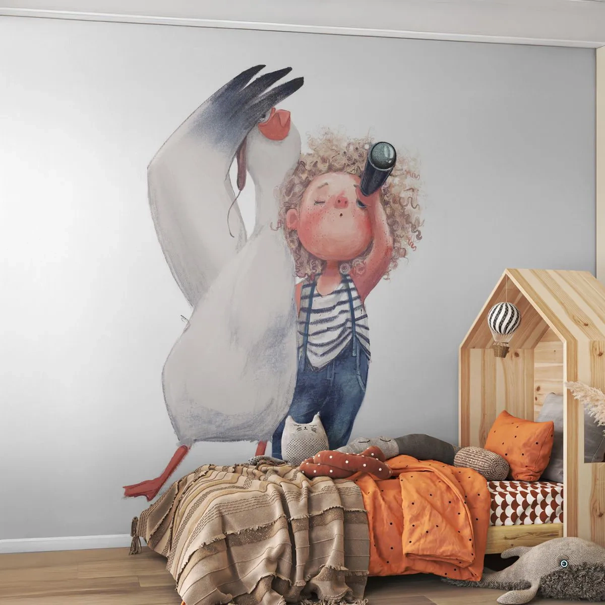 Zelfklevend Fotobehang Deluxe Sticker - Een geweldige reisroute - Voor kinderen, Vriendschap, Meisje - 250x175 cm