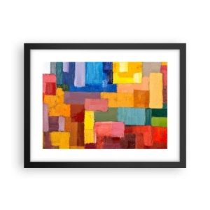 Poster in een zwarte lijst - Elk is anders, allemaal kleurrijk - 40x30 cm