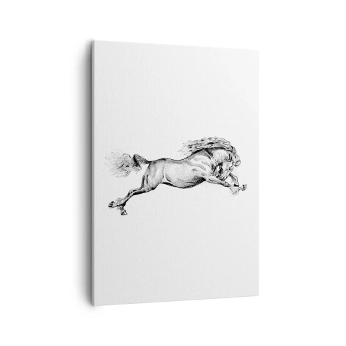 Schilderen op canvas - Vastgehouden in galop - 50x70 cm
