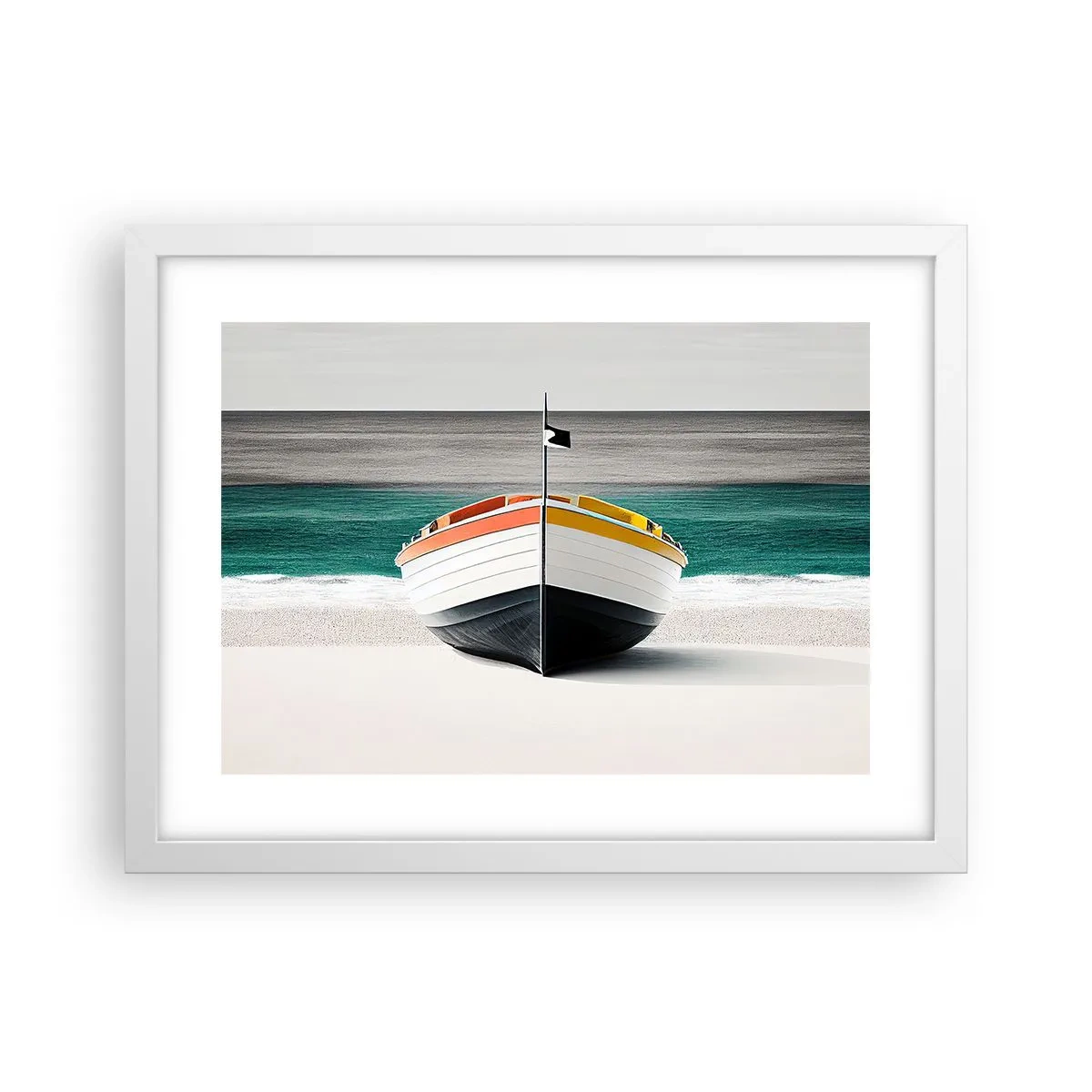 Poster in een witte lijst - Op zijn plaats - 40x30 cm