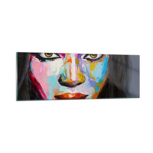 Schilderen op glas - Het is onmogelijk om je ogen af ​​te houden - 90x30 cm