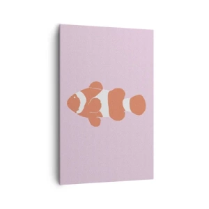 Schilderen op canvas - In koraal dat bij haar gezicht en staart past - 80x120 cm