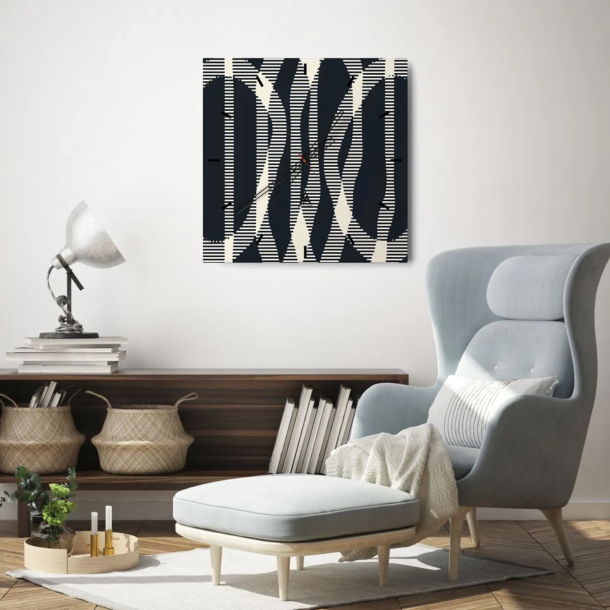 Wandklok - Klok - Een poging om de duisternis te doorbreken - 40x40 cm