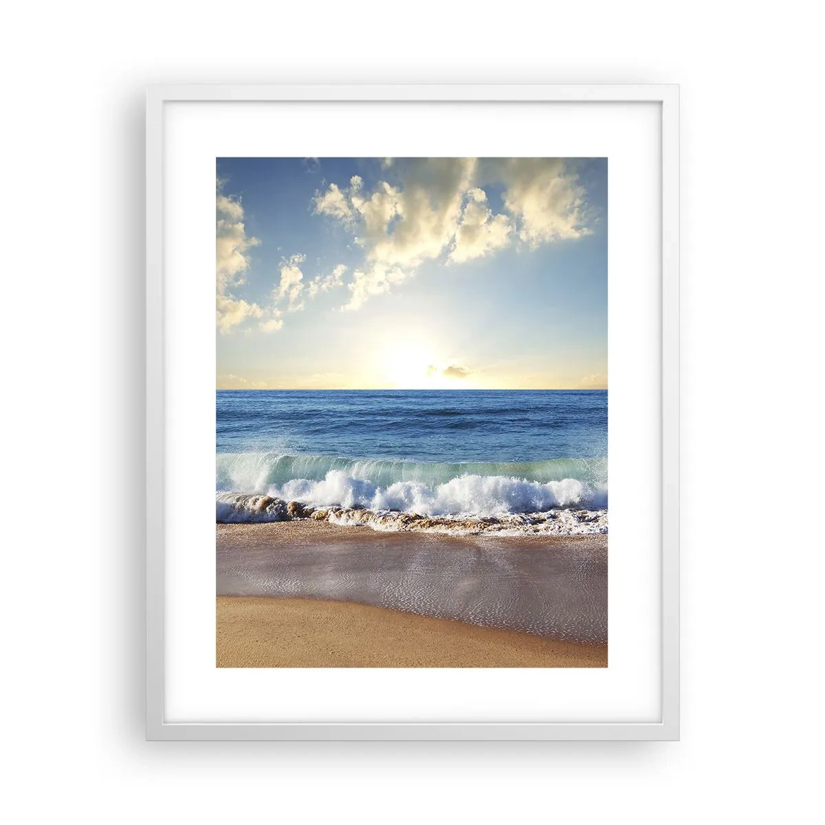 Poster in een witte lijst - Beweging en stilte tegelijk - 40x50 cm