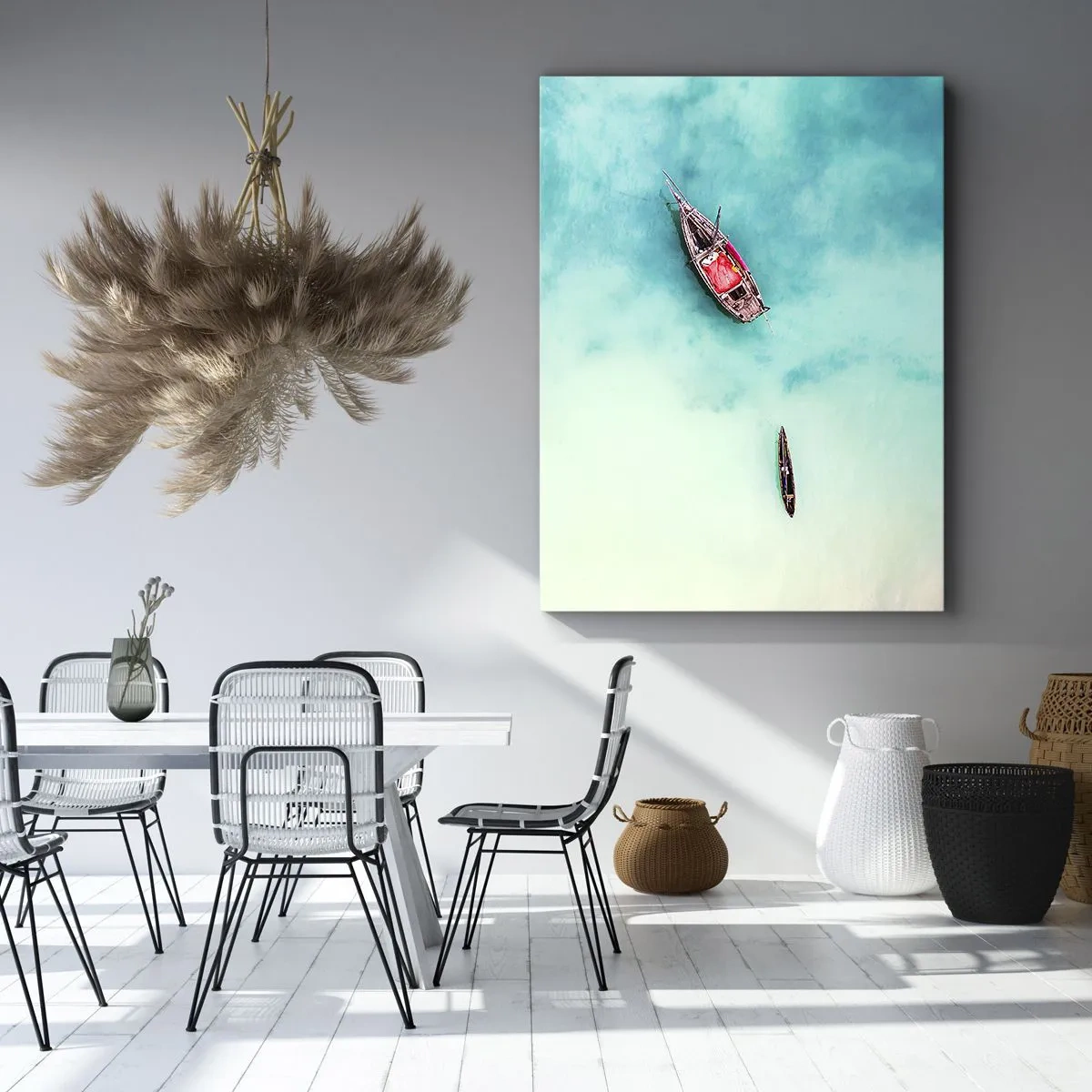 Schilderen op canvas - Want op de stranden van Zanzibar, wanneer het teveel aan water ... - 50x70 cm