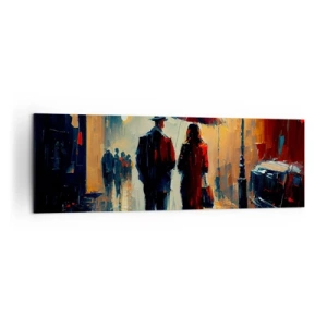 Schilderen op canvas - Stedelijk love strory - 160x50 cm