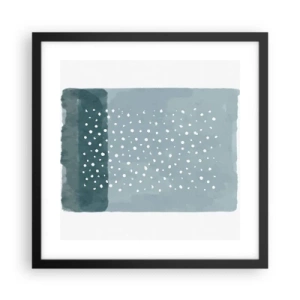 Poster in een zwarte lijst - Gegroeid op blauw - 40x40 cm