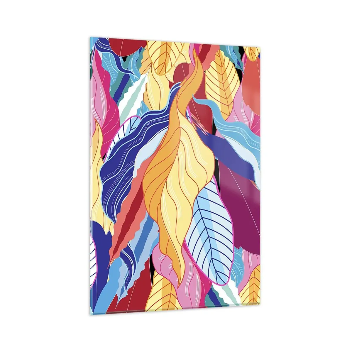 Schilderen op glas - Een kleurrijke puinhoop - 80x120 cm