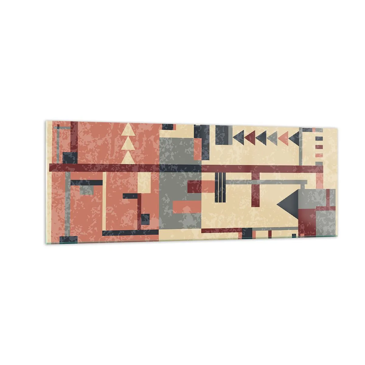 Schilderen op glas - Een combinatie van verticalen en horizontalen - 140x50 cm