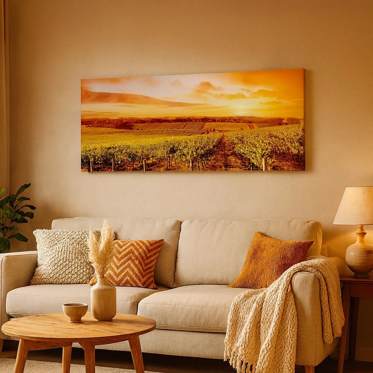 Schilderen op canvas - Licht fruitig met een vleugje zonneschijn - 100x40 cm