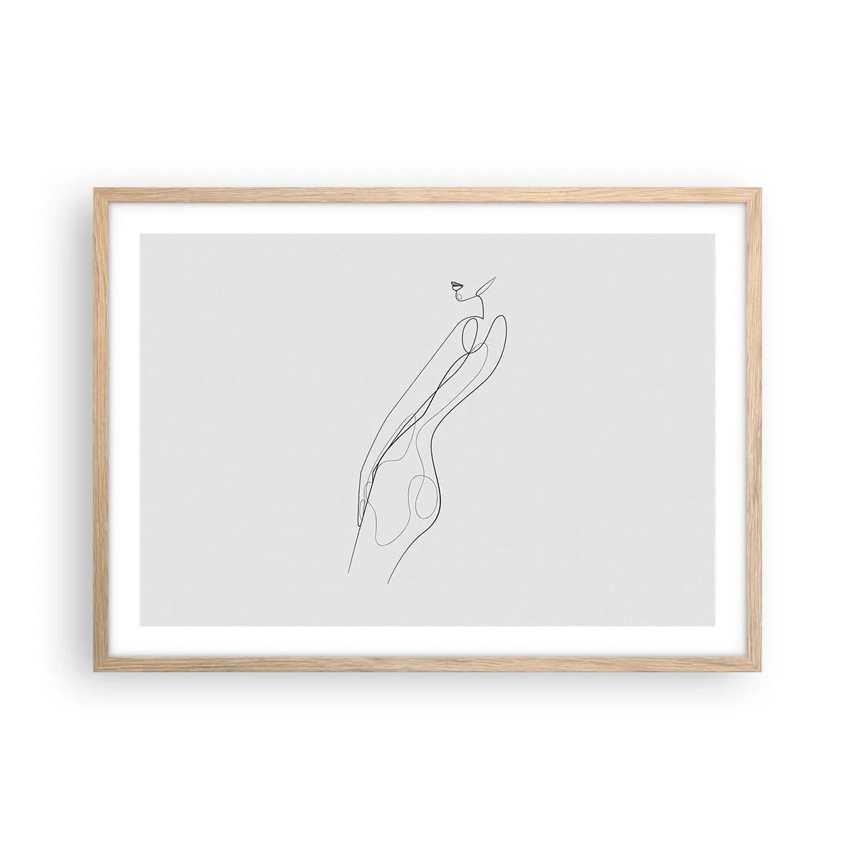 Een poster in een licht eiken lijst - Gewoon een belofte - 70x50 cm