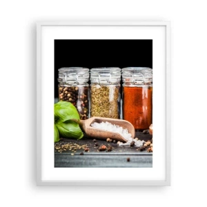 Poster in een witte lijst - Zodat het leven smaak heeft - 40x50 cm