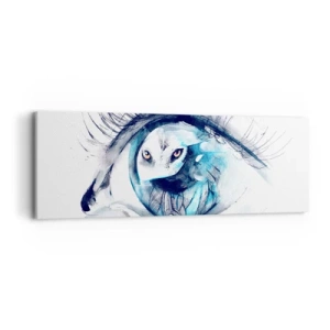 Schilderen op canvas - Oog in oog met wildheid - 90x30 cm