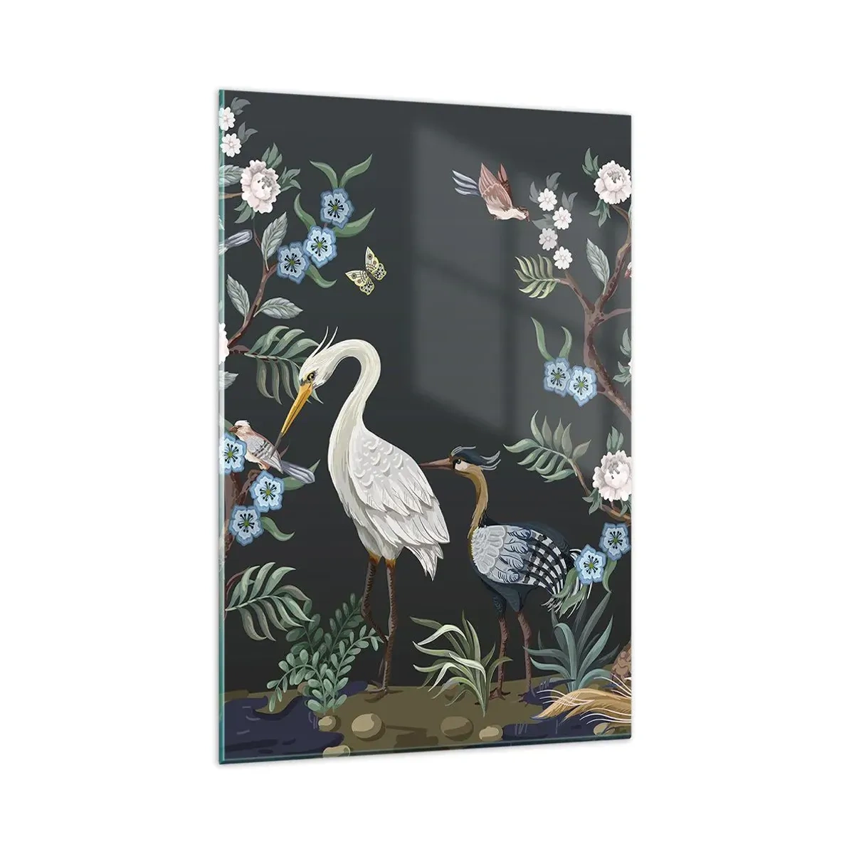 Schilderen op glas - Vogelparade - 80x120 cm