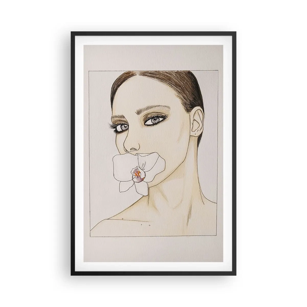 Poster in een zwarte lijst - Een symbool van elegantie en schoonheid - 61x91 cm