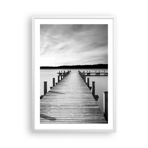 Poster in een witte lijst - Bij de waterput - vrede - 50x70 cm
