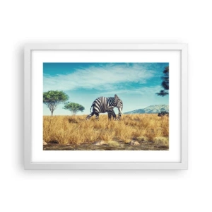 Poster in een witte lijst - Grijs is niet meer in de mode - 40x30 cm