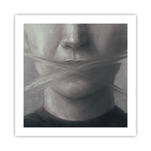 Poster - Zonder een woord - 50x50 cm