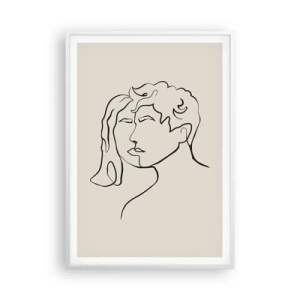 Poster in een witte lijst - En er ontstond eenheid - 70x100 cm