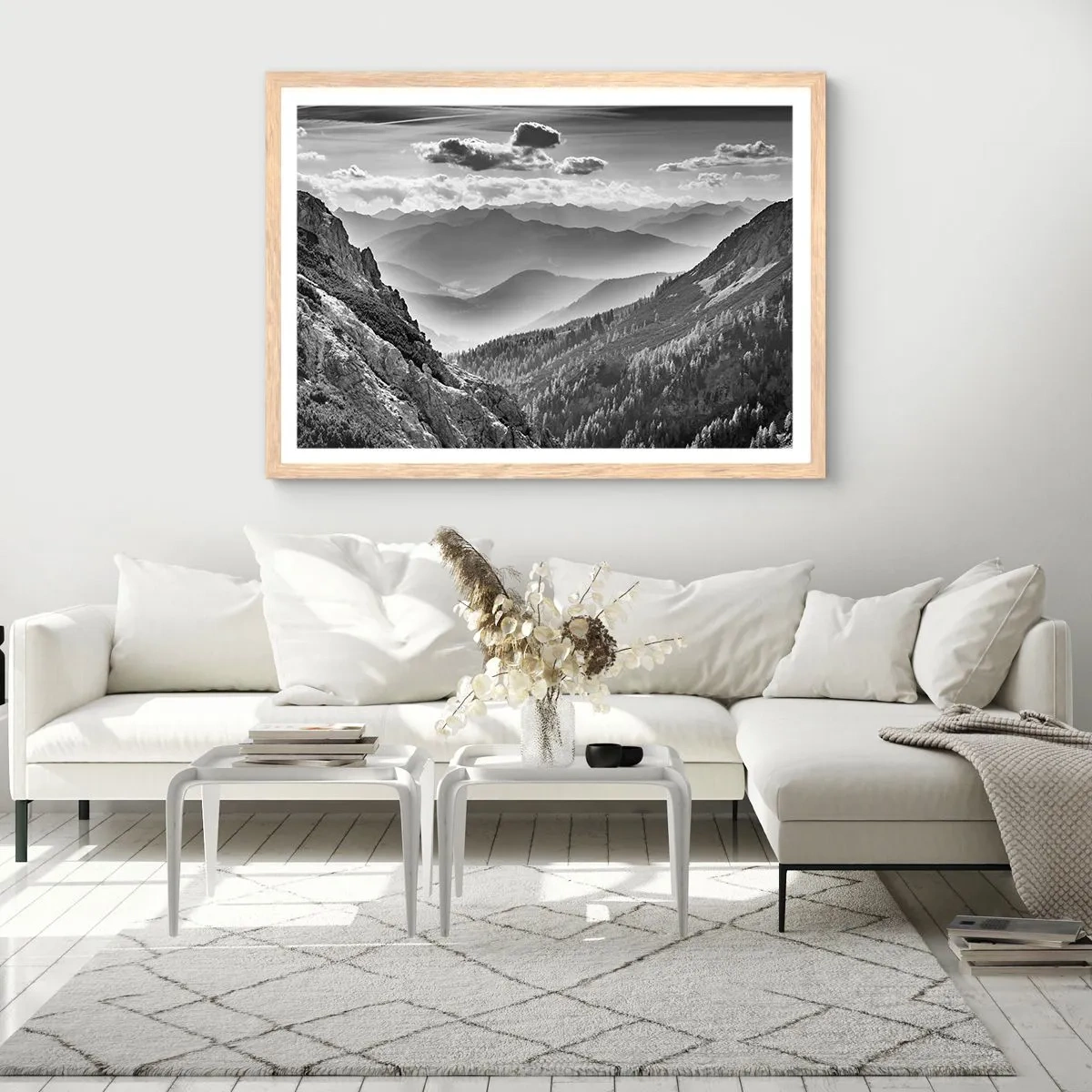 Een poster in een licht eiken lijst - Tot aan de horizon - 40x30 cm