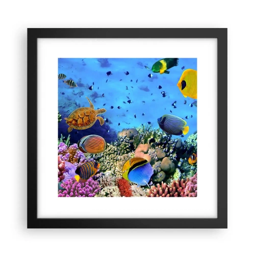 Poster in een zwarte lijst - En wat weten we over het leven... - 30x30 cm