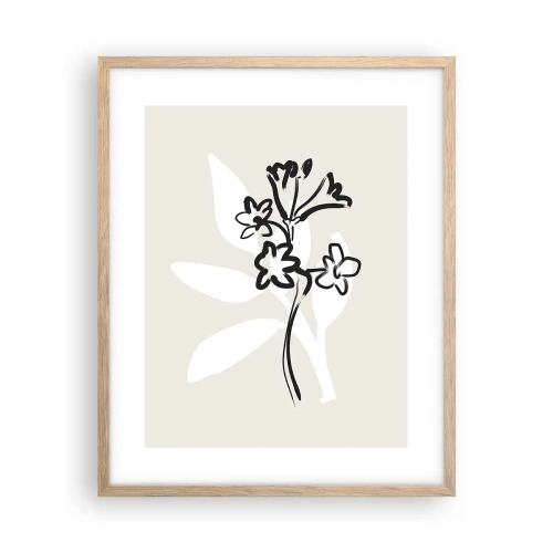 Een poster in een licht eiken lijst - Schets voor het herbarium - 40x50 cm
