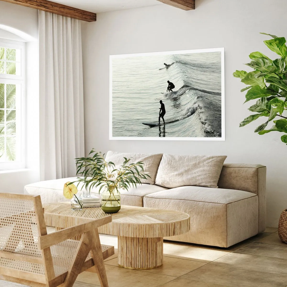 Poster - Om de golf te ontmoeten - 91x61 cm
