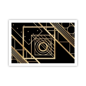 Poster - Gouden geometrie - 91x61 cm