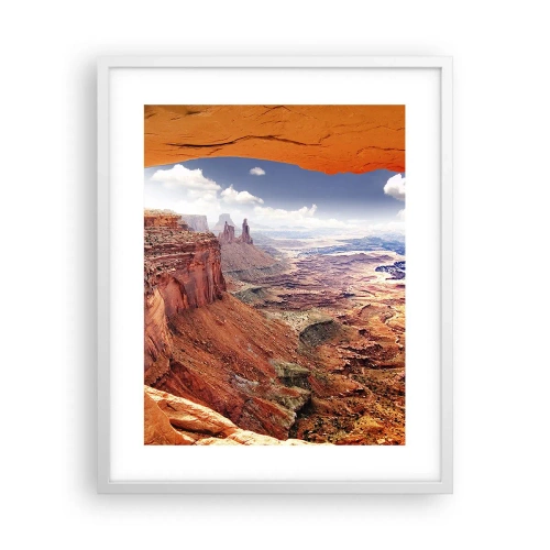 Poster in een witte lijst - Door de natuur zelf gebeeldhouwd - 40x50 cm