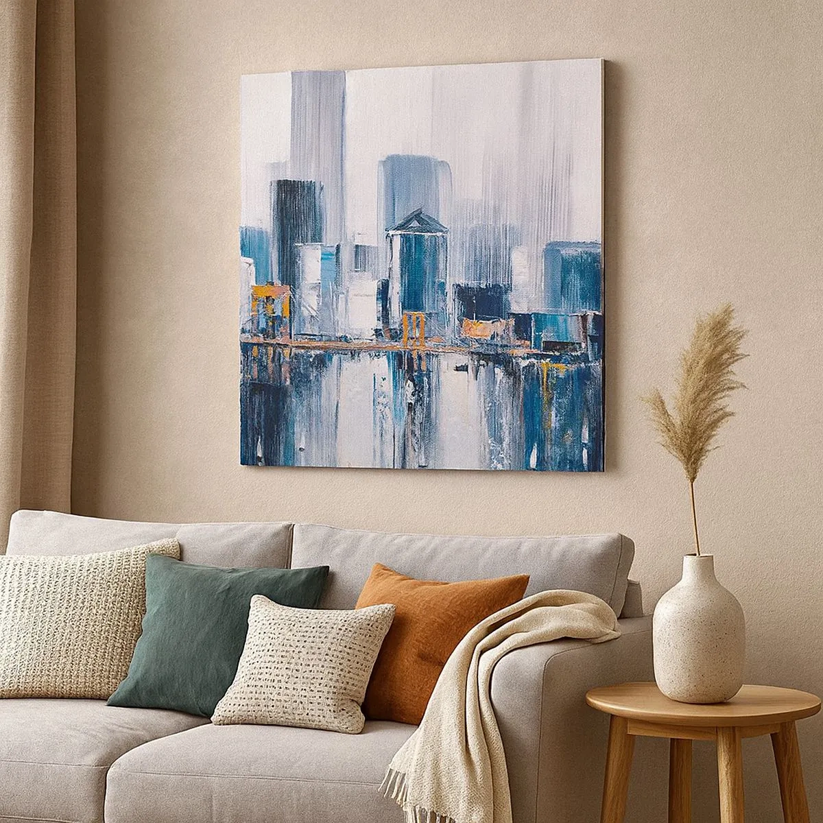 Schilderen op canvas - New Yorkse impressie - 30x30 cm