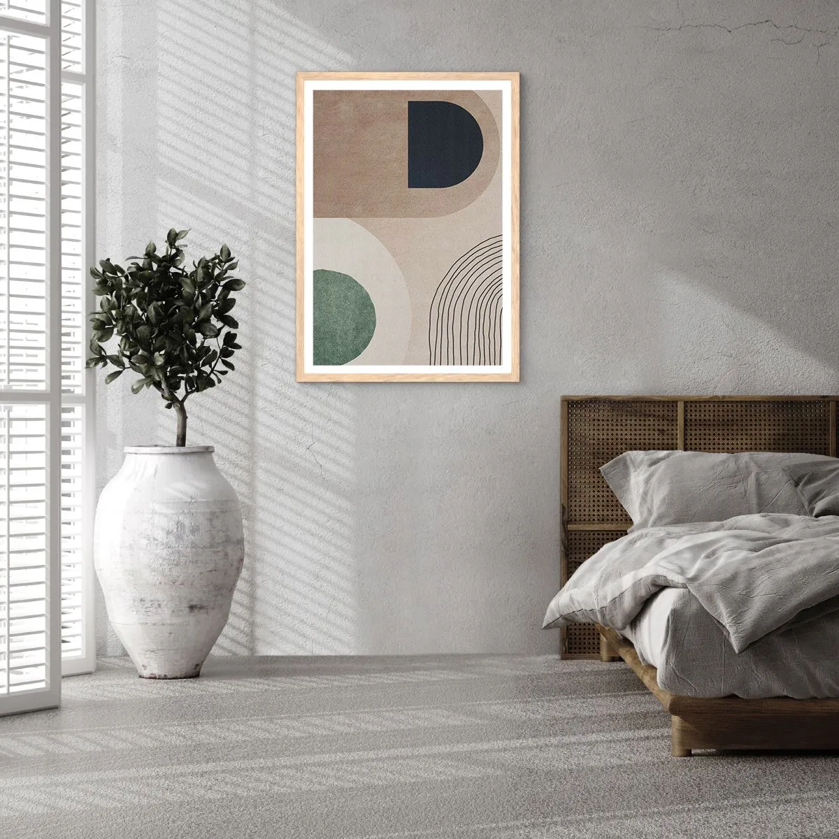 Een poster in een licht eiken lijst - De zachtheid van het ovaal - 30x40 cm