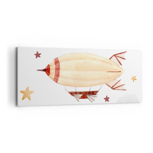 Schilderen op canvas - Luchtschip - 100x40 cm