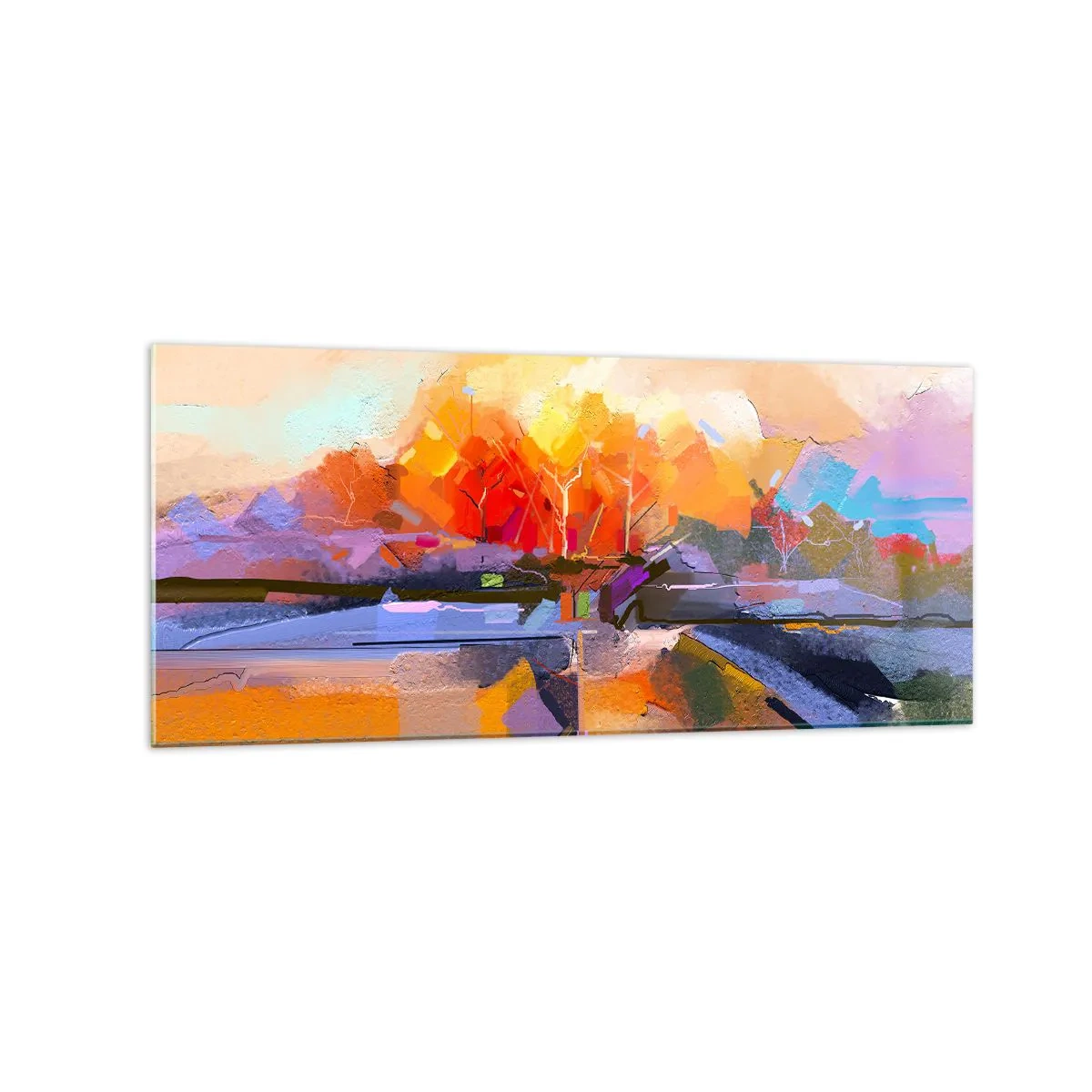 Schilderen op glas - De herfst is geworden - 120x50 cm