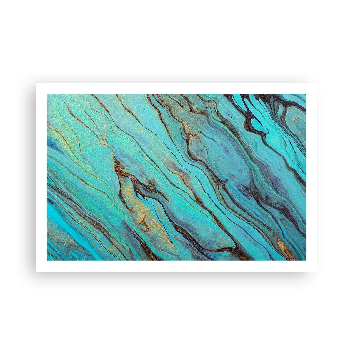 Poster - Turquoise vloed - 91x61 cm