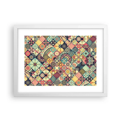 Poster in een witte lijst - Marokkaanse sfeer - 40x30 cm