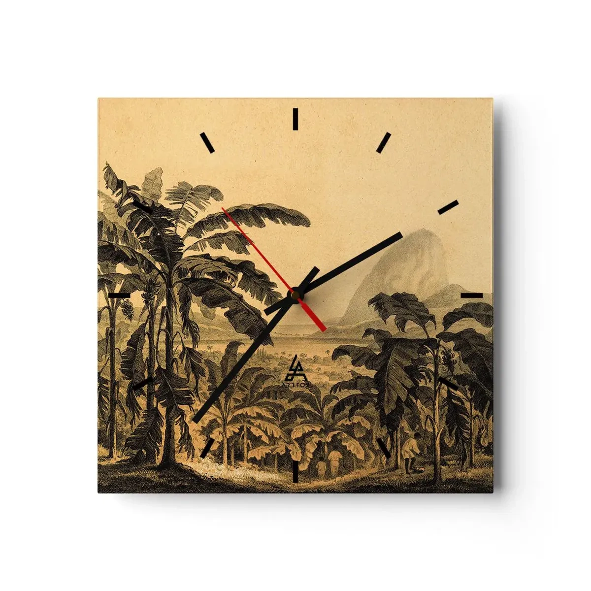 Wandklok - Klok - in een koloniaal klimaat - 40x40 cm