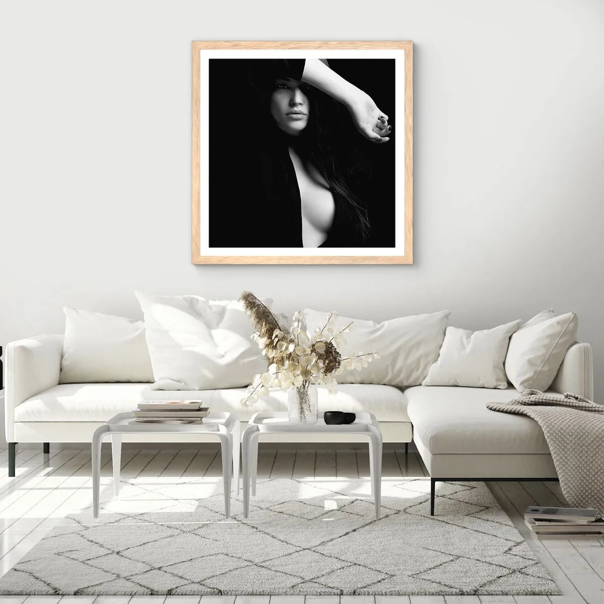 Een poster in een licht eiken lijst - Verleidingsschool - 40x40 cm