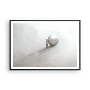 Poster in een zwarte lijst - Het spel van het leven - 100x70 cm