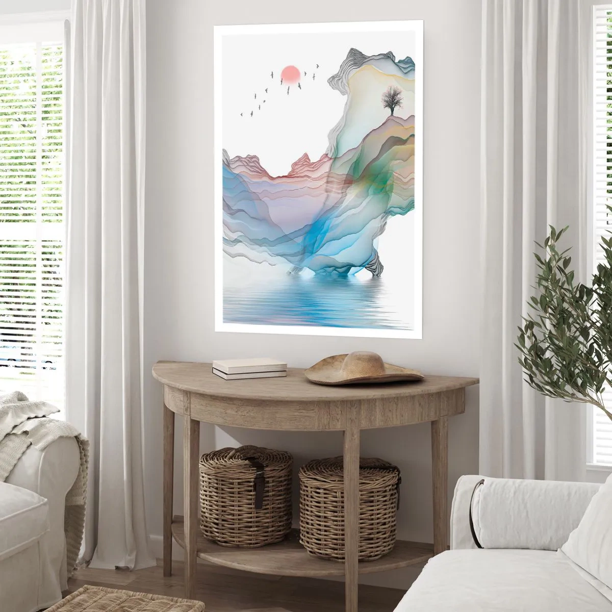 Poster - Op weg naar de kristallen bergen - 70x100 cm