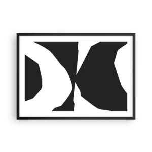 Poster in een zwarte lijst - Positief – negatief - 70x50 cm