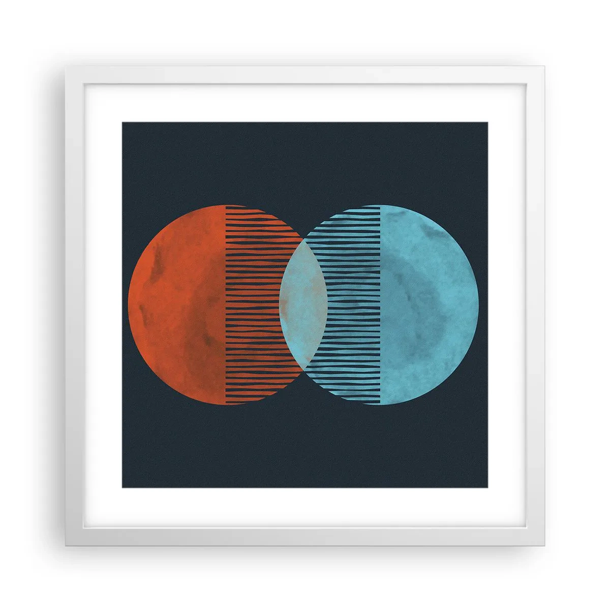 Poster in een witte lijst - Astronomische fantasie - 40x40 cm