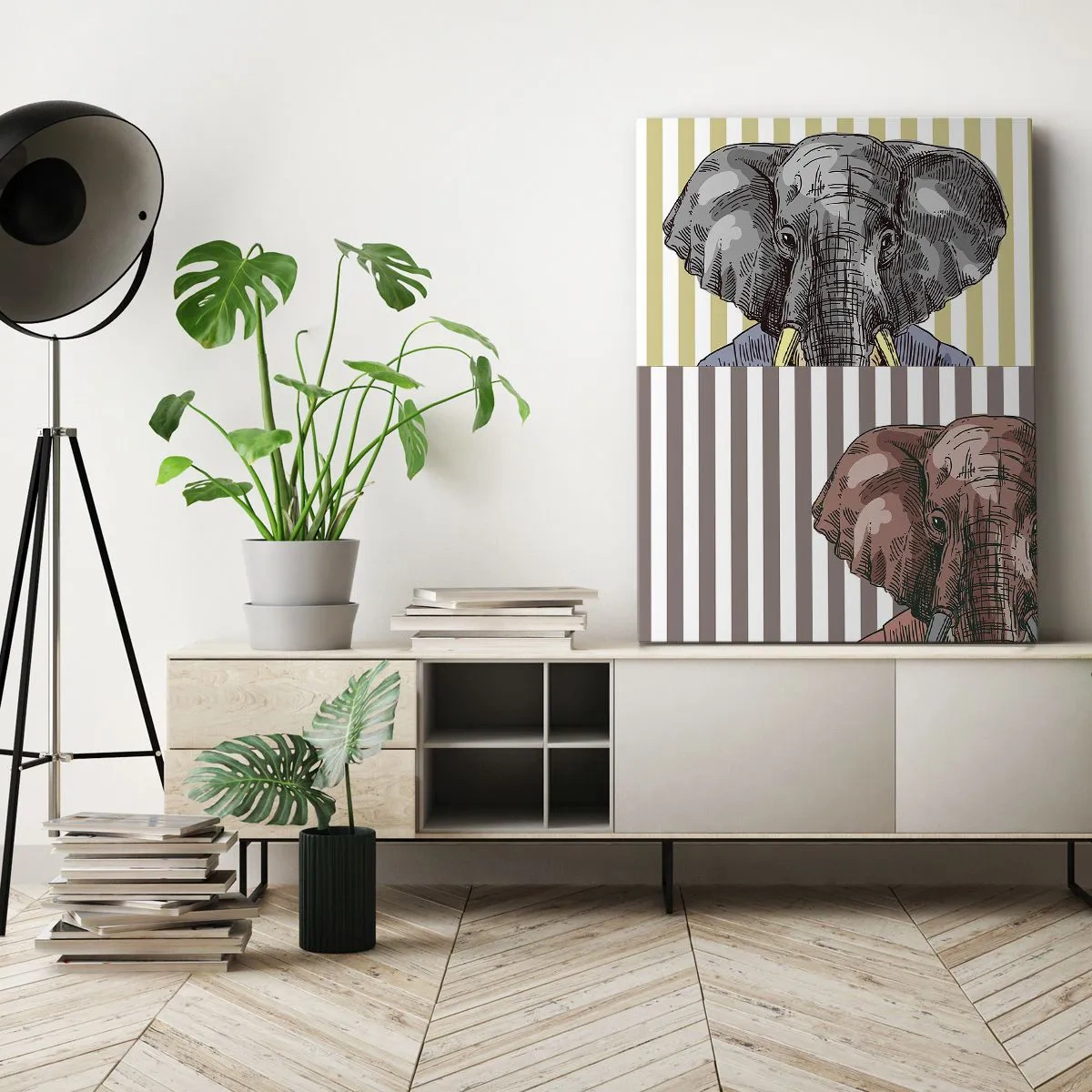 Schilderen op canvas - Elegant van nature - 55x100 cm