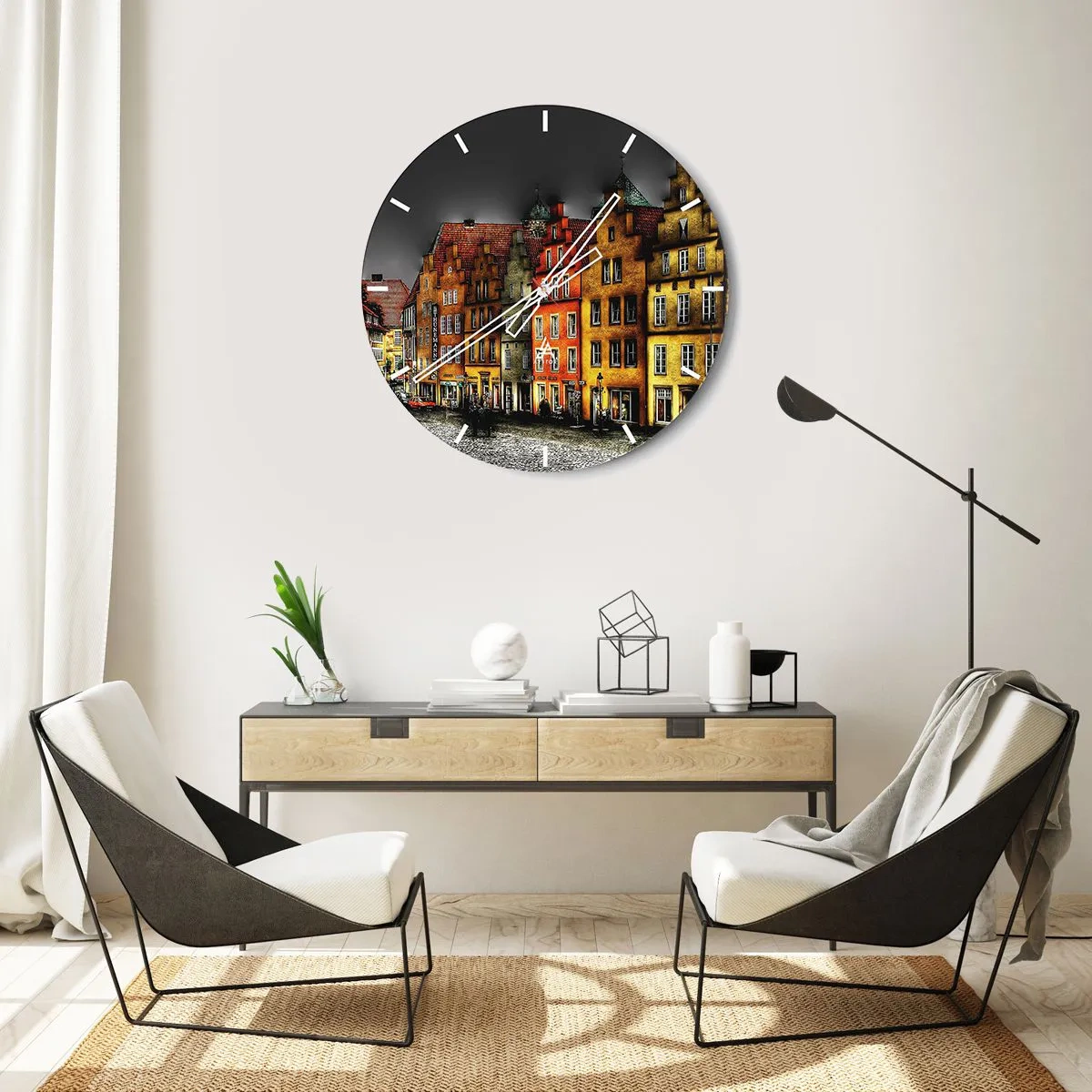 Wandklok - Klok - Het enige wat ontbreekt is een betoverde koets - 40x40 cm