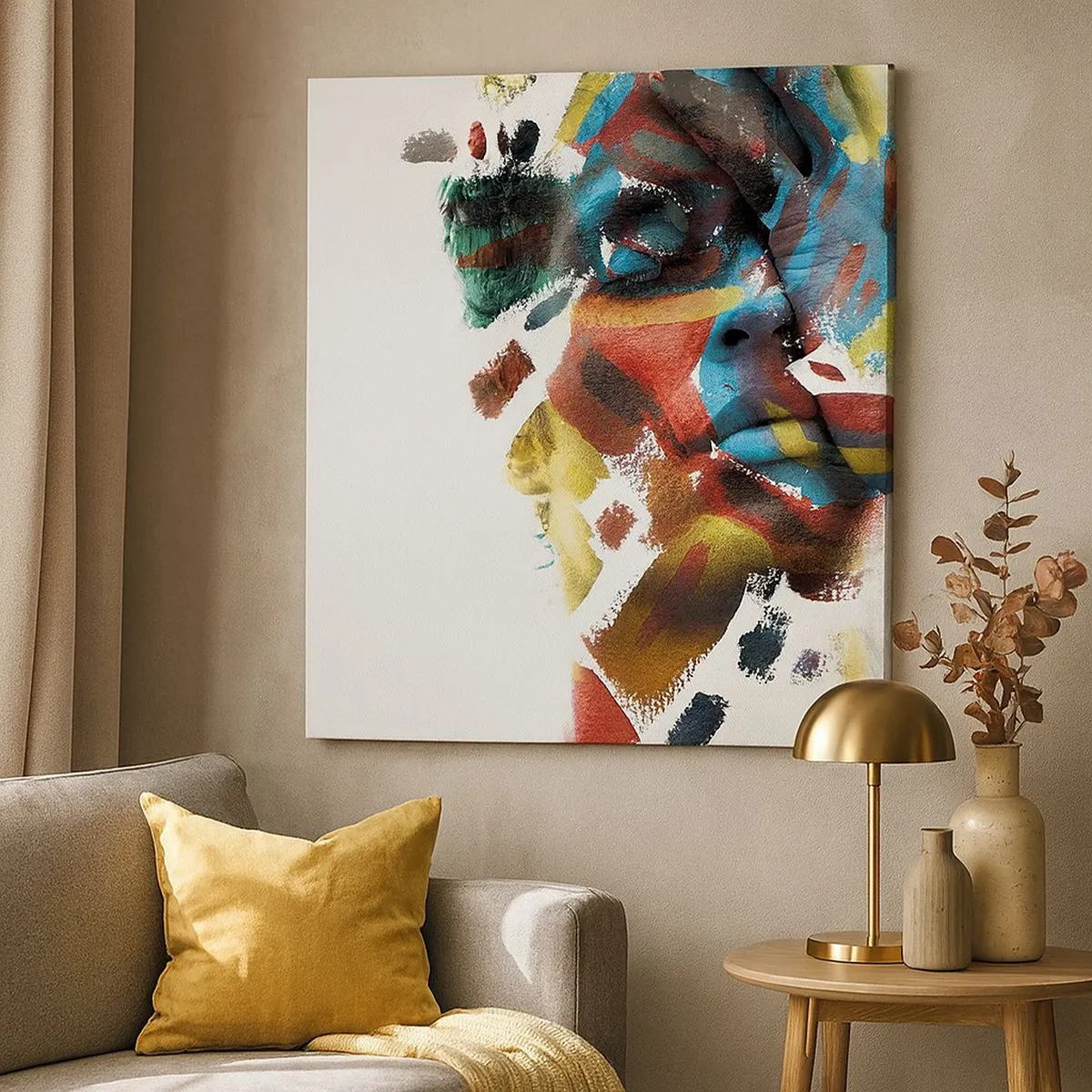 Schilderen op canvas - Een kleurrijke persoonlijkheid - 30x30 cm